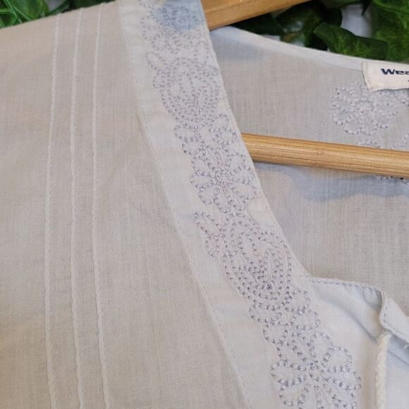 Weathervane. Women's Blouse. Vintage Clothing. Beautiful stitching. Size Large. - Picture 3 of 10